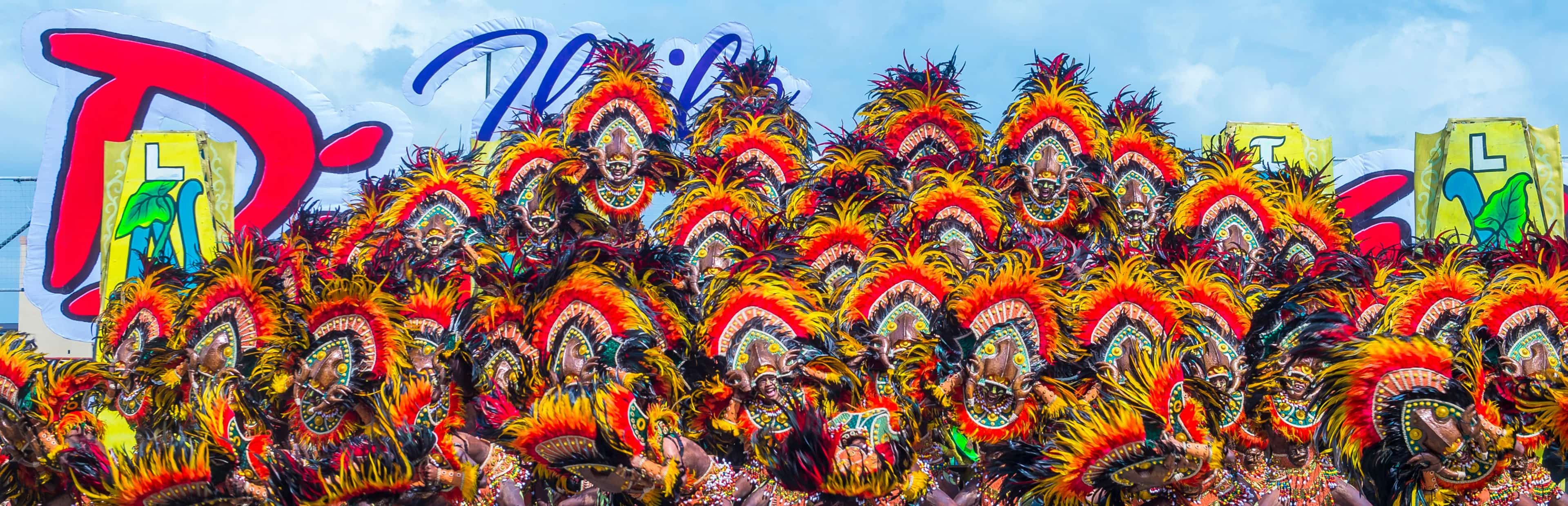Filipinos celebrating together at a community festival